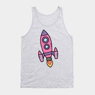 Rocket Cartoon Tank Top